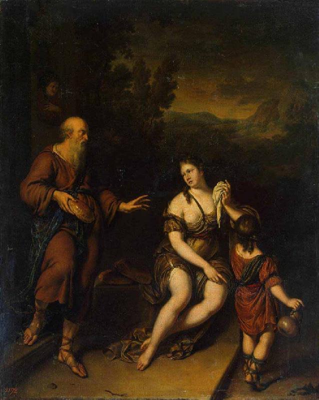 Willem van Mieris Expulsion of Hagar oil painting picture